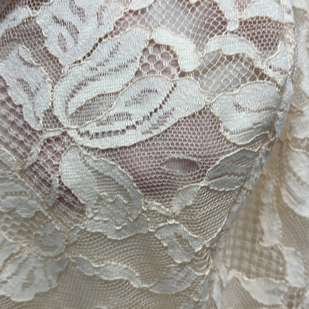 Vintage Vanity Fair Lace Trimmed Slip Dress In Cream 38 L - Picture 4 of 9